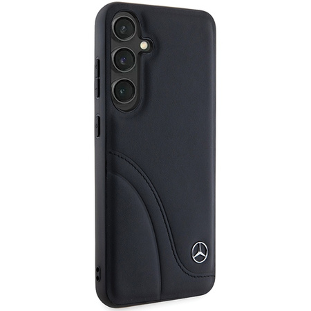 MERCEDES ETUI HARDCASE DO SAMSUNG GALAXY S24+ S926 SKÓRZANE CURVED STITCHES