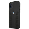Etui BMW BMHCP12SRSPPK iPhone 12 mini 5,4" czarny/black hardcase Leather Curve Perforate