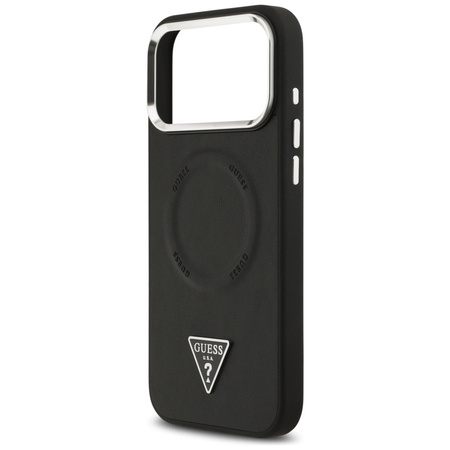 Etui Guess Triangle Logo MagSafe do      iPhone 17 Pro Max czarny