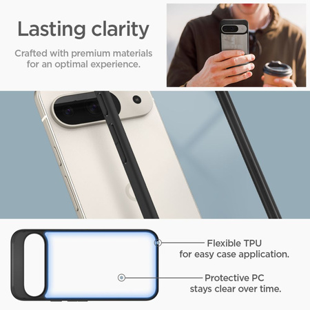 SPIGEN ETUI CASE POKROWIEC DO GOOGLE PIXEL 9 9 PRO ULTRA HYBRID MATTE BLACK