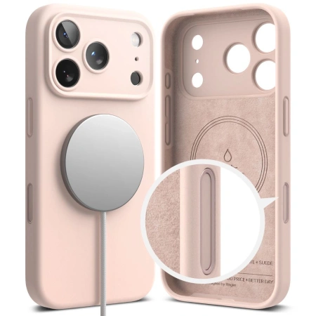RINGKE ETUI SILICONE MAGNETIC MAGSAVE DO IPHONE 17 PRO Z OCHRONĄ