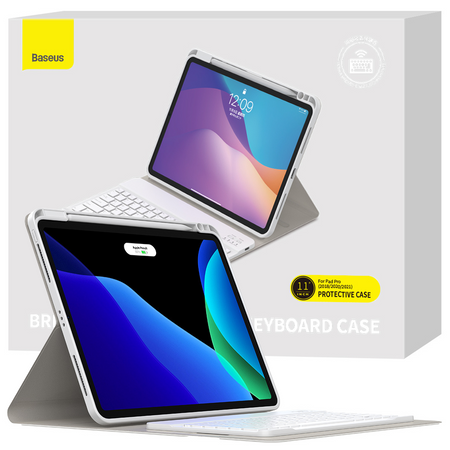 Baseus Brilliance etui z klawiaturą na iPad Pro 11" (2018 / 2020 / 2021) biały (ARJK000002)