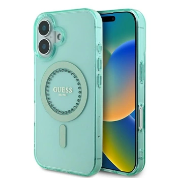 GUESS ETUI DO IPHONE 16 PLUS DO MAGSAFE HARDCASE Z KAMIENIAMI RHINESTONES