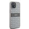 DKNY ETUI HARDCASE DO IPHONE 15 14 13 Z LEATHER MONO STRIPE & METAL LOGO