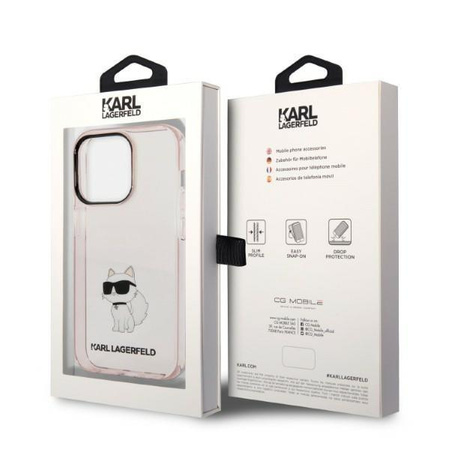 Karl Lagerfeld KLHCP14LHNCHTCP iPhone 14 Pro 6,1" różowy/pink hardcase Ikonik Choupette