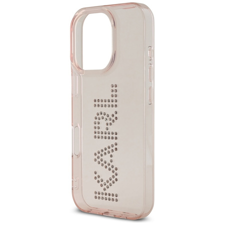 KARL LAGERFELD ETUI RHINESTONES LOGO DO IPHONE 16 PRO ELEGANCKIE I OCHRONNE