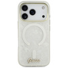 Etui Guess IML Shell Script Metal MagSafe do iPhone 17 Pro Max biały