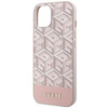 Etui Guess GUHMP14MHGCFSEP na iPhone 14 Plus - różowe GCube Stripes MagSafe