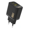 Ładowarka sieciowa Dudao A27TEU PD 30W GaN USB-A USB-C - czarna