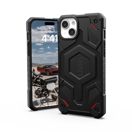 UAG Monarch Pro - obudowa ochronna do iPhone 15 Plus kompatybilna z MagSafe (kevlar black)