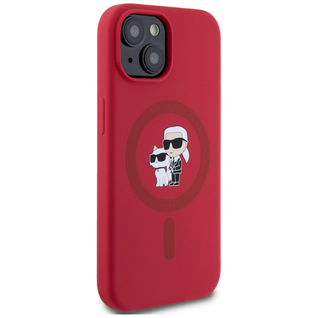 KARL LAGERFELD ETUI SILICONE KARL&CHOUPETTE DO IPHONE 15 DO MAGSAFE