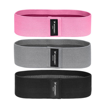 Wozinsky zestaw 3x materiałowe taśmy do ćwiczeń oporowe mini band do ćwiczeń joga fitness crossfit (WFB-01)