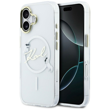 Etui Karl Lagerfeld IML Choupettes Karl  Script Logo MagSafe do iPhone 17 przezroczysty