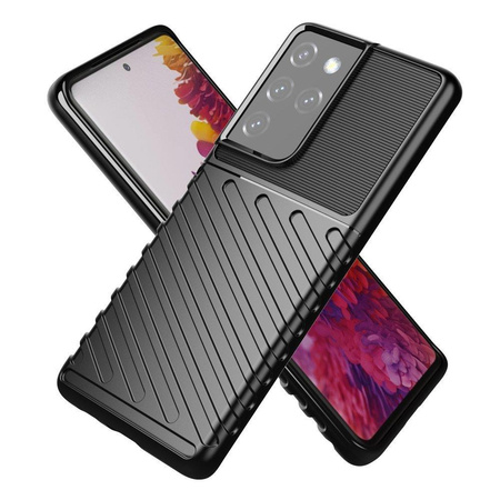 Thunder Case elastyczne pancerne etui pokrowiec Samsung Galaxy S22 Ultra niebieski