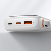 Baseus Qpow powerbank 10000mAh wbudowany kabel USB Typu C 22.5W Quick Charge SCP AFC FCP biały (PPQD020102)