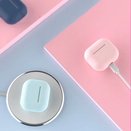 HURTEL ETUI DO AIRPODS 1 2 SILIKONOWY POKROWIEC Z BRELOKIEM KARABIŃCZYK