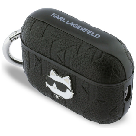 Etui Karl Lagerfeld Monogram Choupette   Head do AirPods Pro 3 czarny