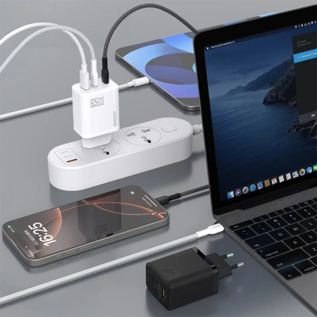 DUDAO ŁADOWARKA SIECIOWA 65W GAŃ DO TELEFONÓW 1 USB-C Z KABLEM