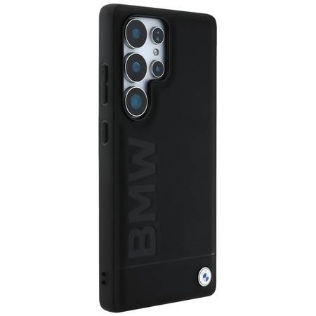 Etui BMW Leather Big Wordmark do Samsung Galaxy S25 Ultra czarny