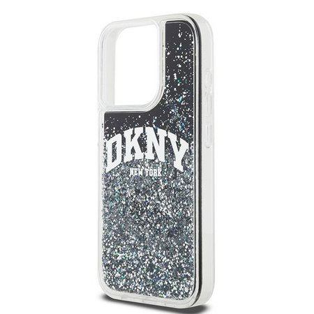 DKNY ETUI HARDCASE DO IPHONE 15 PRO LIQUID GLITTER Z WIELKIM LOGO