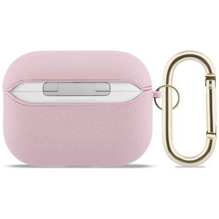 Etui Guess Grained Classic Logo do AirPods Pro 3 różowy