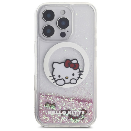 HELLO KITTY ETUI DO IPHONE 16 PRO HARDCASE LIQUID GLITTER SWEET KITTY BOWS