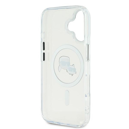 Karl Lagerfeld KLHMP16MHLSKCH iPhone Plus 6.7" biały/white hardcase IML Metal Karl&Choupette Head MagSafe