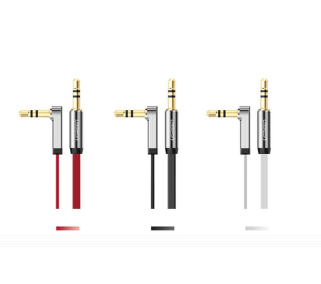Ugreen płaski kabel przewód audio AUX 3,5 mm mini jack 5m srebrny (10728)