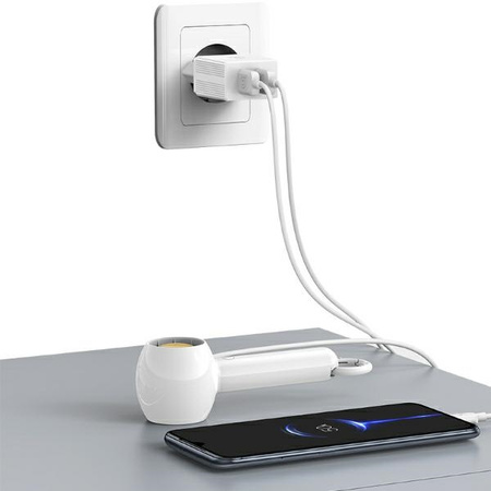 USAMS ŁADOWARKA 2xUSB-A + KABEL USB-C DO TELEFONÓW SZYBKIE ŁADOWANIE PD3.0