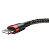 BASEUS KABEL PRZEWÓD USB / LIGHTNING QC3.0 2A 3M CZARNO-CZERWONY