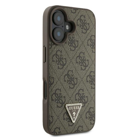 Guess GUHCP16SP4TDSCPW iPhone 166.1 brązowy/brown hardcase Leather Metal Logo Strass Crossbody