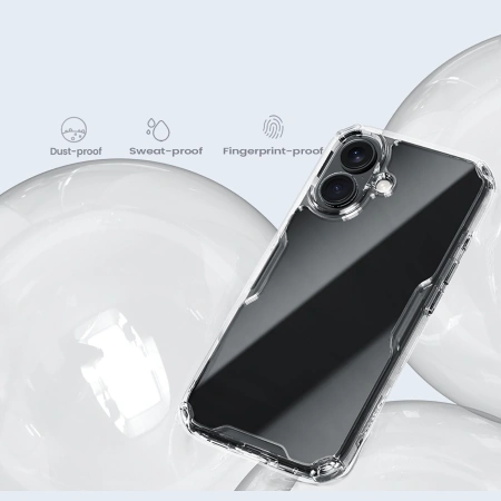 NILLKIN ETUI NATURE PRO CASE DO IPHONE 16 LEKKIE OCHRONA TELEFONU Z CAMERĄ