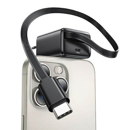 USAMS ŁADOWARKA ZE ZWIJANYM KABLEM USB-C DO TELEFONÓW IPHONE 11 12 13 14 15