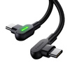 MCDODO KABEL KĄTOWY 90° USB-C SZYBKIE ŁADOWANIE DWUSTRONNY USB TYP C LED 2M