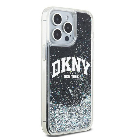 DKNY POKROWIEC HARDCASE LIQUID GLITTER DO IPHONE 15 PRO MAX 6.7 Z LOGO