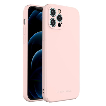 Wozinsky Color Case silikonowe elastyczne wytrzymałe etui iPhone 12 Pro różowy