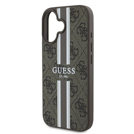 GUESS POKROWIEC HARDCASE DO IPHONE 16 PLUS 6.7 DO MAGSAFE STRIPES PRINTED