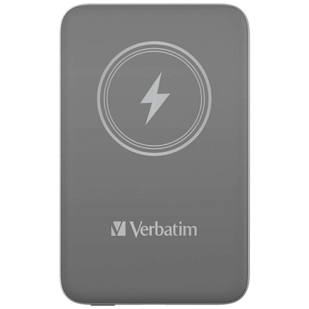 Verbatim Powerbank indukcyjny `n` Go 15W10000mAh Wireless Magnetic szary/grey 32249