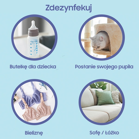 USAMS LAMPA UV-C RĘCZNA MINI DO TELEFONÓW IPHONE XIAOMI SAMSUNG DEZYNFEKCJA