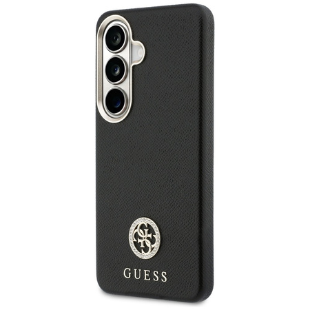 Etui Guess Rhinestone Round Logo MagSafe do Samsung Galaxy S26 czarny
