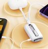Joyroom powerbank 10000mAh Colorful Series 22.5W z 2 wbudowanymi kablami USB C i Lightning biały (JR-L012)