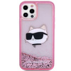 Etui Karl Lagerfeld KLHCP12MLNCHCP na iPhone 12/ 12 Pro - różowe Glitter Choupette Head