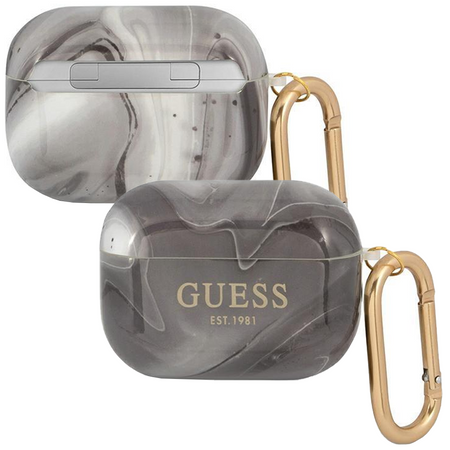 Guess GUAPUNMK AirPods Pro cover czarny/black Marble Collection