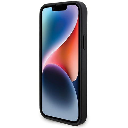 Etui BMW Leather Carbon na iPhone 15 Plus - czarne