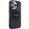 Etui BMW BMHMP14XHDTK na iPhone 14 Pro Max - szare hardcase Tricolor Stripes MagSafe