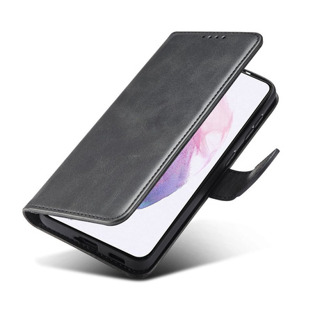Magnet Case elegancki futerał etui pokrowiec z klapką i funkcją podstawki Samsung Galaxy S21+ 5G (S21 Plus 5G) czarny