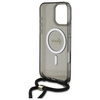 GUESS ETUI HARDCASE DO IPHONE 16 PRO MAX CROSSBODY CORD DO MAGSAFE BLACK