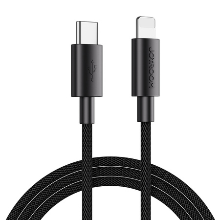 Joyroom wytrzymały kabel USB Typ C - Lightning do szybkiego ładowania / transmisji danych 20W 2m czarny (S-2024M13)