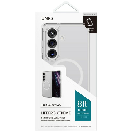 Etui UNIQ LifePro Xtreme do Samsung      Galaxy S26 Magclick Charging przezroczysty