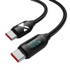 Kabel USB C - USB C Wozinsky WUCCC2 z wyświetlaczem PD 100W 2m - czarny